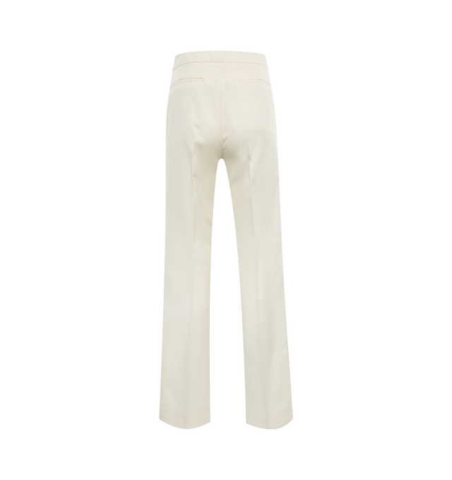 Image 2 of 3 - WHITE - MONCLER Trousers featuring zip fly with button closure, side pockets and back welt pockets. 