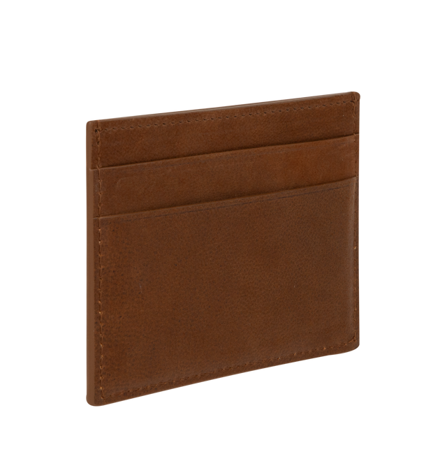 Image 2 of 3 - BROWN - Balenciaga Card Holder is crafted from smooth calfskin leather. Features four card slots, one bill pocket, and debossed Balenciaga Paris logo with silver foil at the front. Main Material: 100% Calf Leather. Made in Italy. 