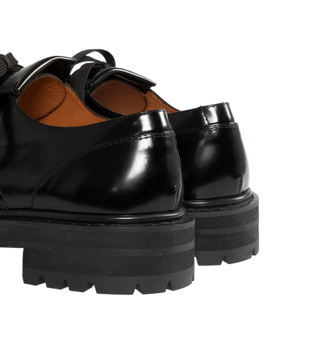 Image 3 of 4 - BLACK - MARNI Laced Dada Derby Shoe featuring an oversized fringe, secured with flat laces, embellished with metal piercing details across the toe, leather insole and chunky rubber sole. 100% calf leather. 