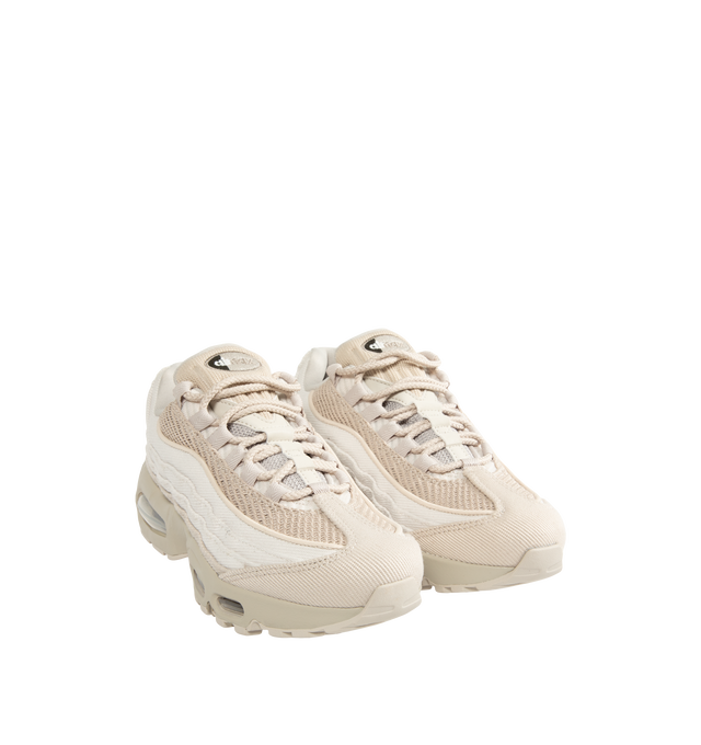 Image 2 of 5 - NEUTRAL - Nike Men's Air Max 95 Big Bubble Sneaker featuring textile and synthetic leather, visible Max Air cushioning, flex grooves in the midsole and outsole, foam midsole and rubber outsole. 