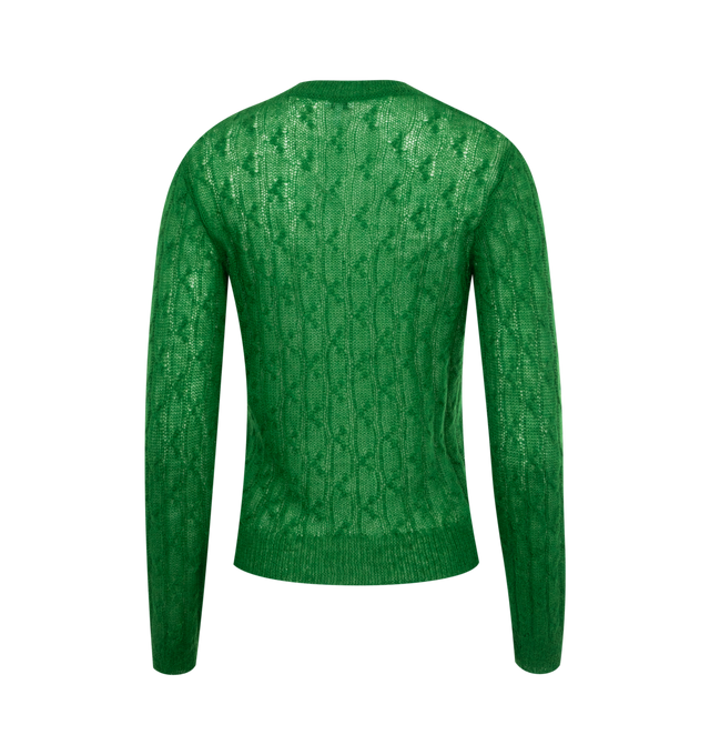 Image 2 of 2 - GREEN - LOEWE Sweater featuring long sleeves, crew neck, fitted silhouette and ribbed collar, cuffs and hem. 