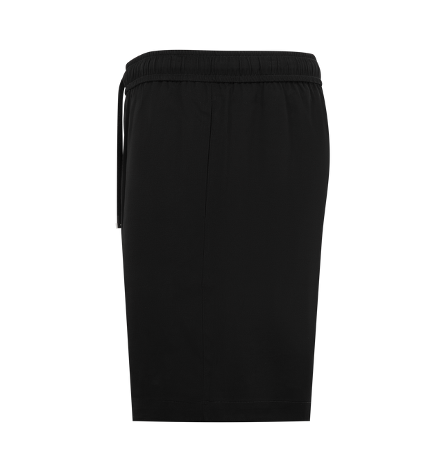 Image 3 of 3 - BLACK - AMIRI Eagle Short featuring elasticized drawstring waist, side slip pockets, relaxed legs and pull-on style. Cotton. Made in Italy. 