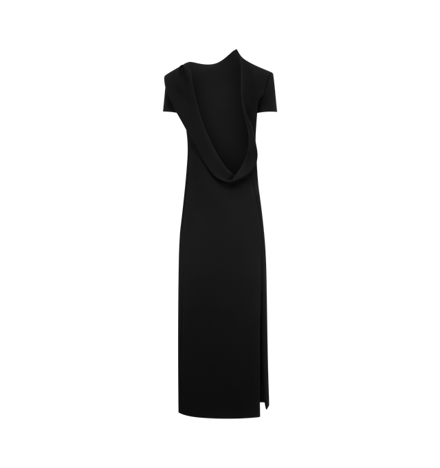 Image 5 of 5 - BLACK - KHAITE Iryl Dress featuring a fluid, open-back dress, architectural structure, softly contoured side panels, a back slit, concealed zipper closure and lined in soft silk habotai. 100% polyester. 