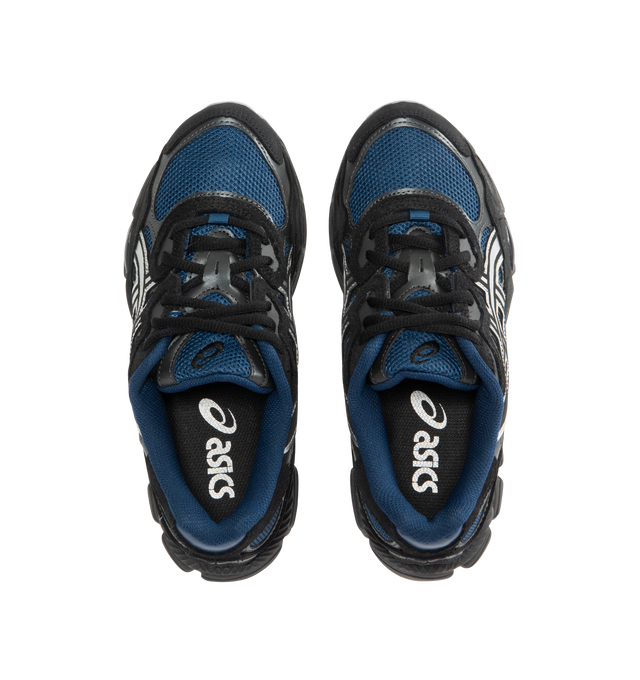 Image 5 of 5 - BLACK - ASICS GEL-NYC Polar Sneaker featuring lace up closure, layered upper construction, rearfoot and forefoot GEL technology, suede and synthetic and fabric upper, fabric lining and rubber sole. 