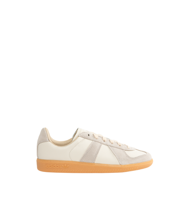 Image 1 of 5 - NEUTRAL - Adidas Mens BW Army Shoes are crafted from leather with premium suede overlays. Features a regular fit, lace-up closure, leather sockliner, rubber outsole, and adidas logo detailing on the tongue, sockliner, and tooling. Upper: Leather with Suede Overlays; Sockliner: Leather; Outsole: Rubber. Made in Vietnam. 