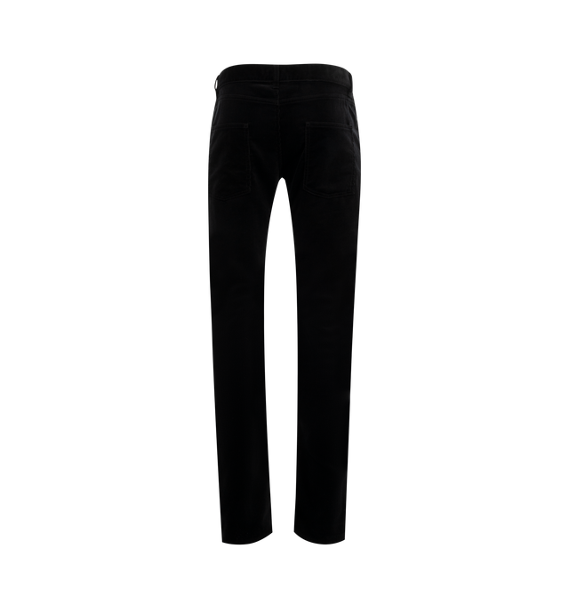 Image 2 of 2 - BLACK - SAINT LAURENT Relaxed Slim Jean featuring mid rise, five pocket styling, button closure with fly, relaxed slim fit and Saint Laurent Jacron. 100% cotton. Made in Italy. 