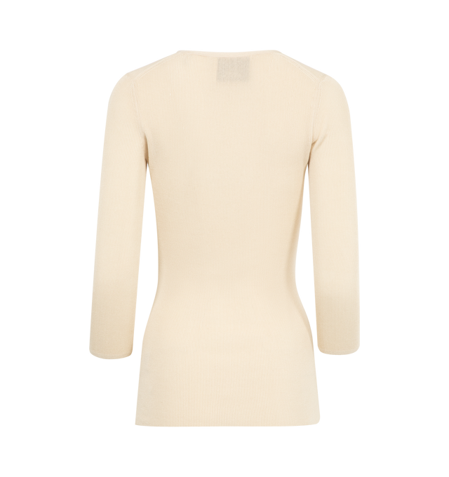 Image 2 of 2 - WHITE - ISABEL MARANT Felicia Blouse featuring slim fit, v neck, 3/4 sleeves and straight hem. 