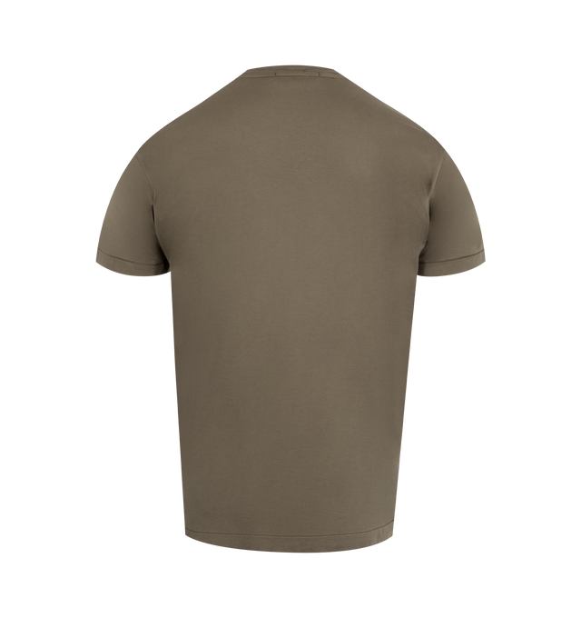 Image 2 of 2 - GREEN - STONE ISLAND Logo T-Shirt featuring crew neck, short sleeves, logo label on the chest and straight hem. 100% cotton. 