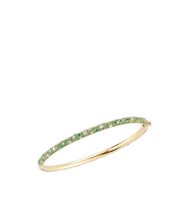 Image 2 of 2 - GOLD - RENNA Tidepool Bracelet featuring a unique blend of diamonds and emeralds set in varying sizes and colors, creating a beautiful organic effect. 2.4 carats emerald .65 tcw diamonds from size 16. Hirshleifers offers a range of initial pieces from this collection in-store. For personal consultation and detailed information about jewelry, please contact our dedicated stylist team at personalshopping@hirshleifers.com. This item may be restricted for online purchase to international clients. 