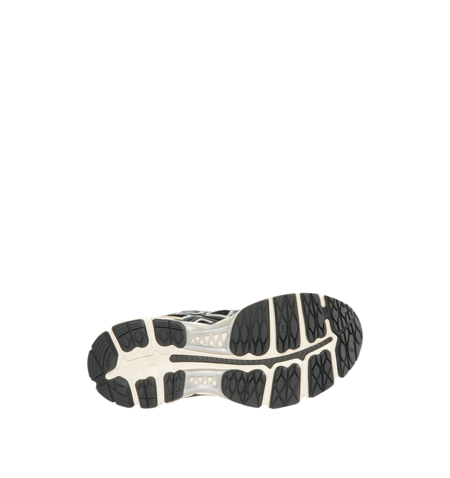 Image 4 of 5 - BLACK - ASICS Gel-Kayano 12.1 Sneaker featuring breathable mesh underlays, GEL-NIMBUS17 tooling system, FLUIDRIDE technology, rearfoot and forefoot GEL technology and dope dyed recycled sockliner mesh. 