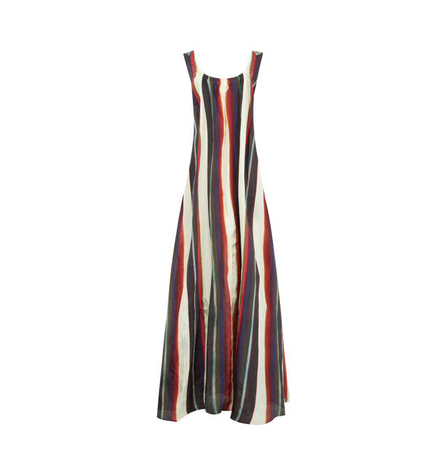 christopher john rogers maxi dress MORRIS STRIPE TRAPEZE MAXI DRESS (WOMENS) – HIRSHLEIFERS
