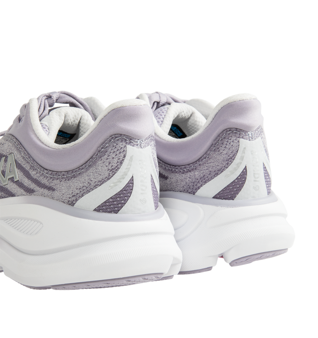 Image 3 of 5 - PURPLE - HOKA W Bondi 9 Sneaker featuring performance mesh upper, cushioned collar and tongue, removable contoured insole, supportive midsole, textile lining, lace-up closure, round toe and rubber sole. 