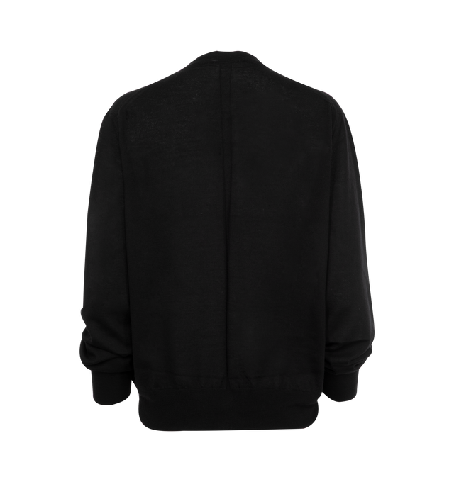 Image 2 of 3 - BLACK - The Row Battersea Cardigan has a round neck, a button up front, and ribbed trims. 100% cashmere.  