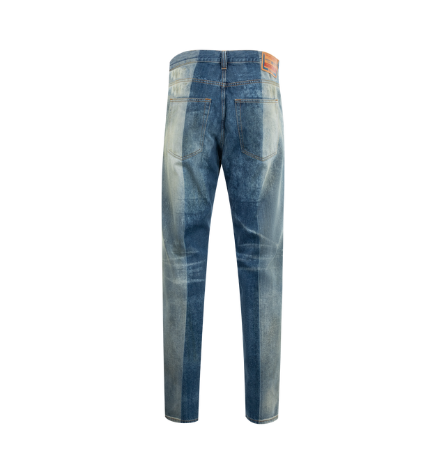 Image 2 of 3 - BLUE - Diesel 2010 D-Macs FSF1 Jeans have a zip fly and button closure, a loose fit, and straight legs. 100% cotton. Made in Tunisia.  