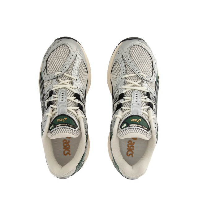 Image 5 of 5 - GREY - ASICS Gel-Nimbus 10.1 Sneaker featuring GEL-NIMBUS 10 upper, asymmetric mesh upper, synthetic leather overlays, synthetic leather quarter pane, rearfoot and forefoot GEL technology and dope-dyed recycle socklining mesh. 