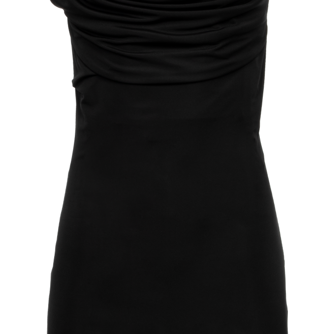 Image 3 of 3 - BLACK - SAINT LAURENT Cowlneck Dress featuring sleeveless, mini length and cowlneck. 100% viscose. 