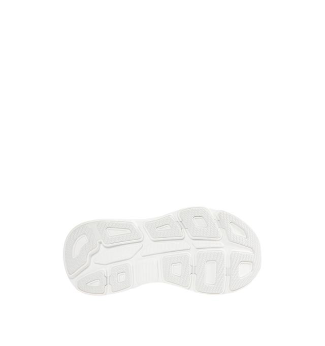 Image 4 of 5 - WHITE - HOKA W Bondi 9 Sneaker featuring performance mesh upper, cushioned collar and tongue, removable contoured insole, supportive midsole, textile lining, lace-up closure, round toe and rubber sole. 