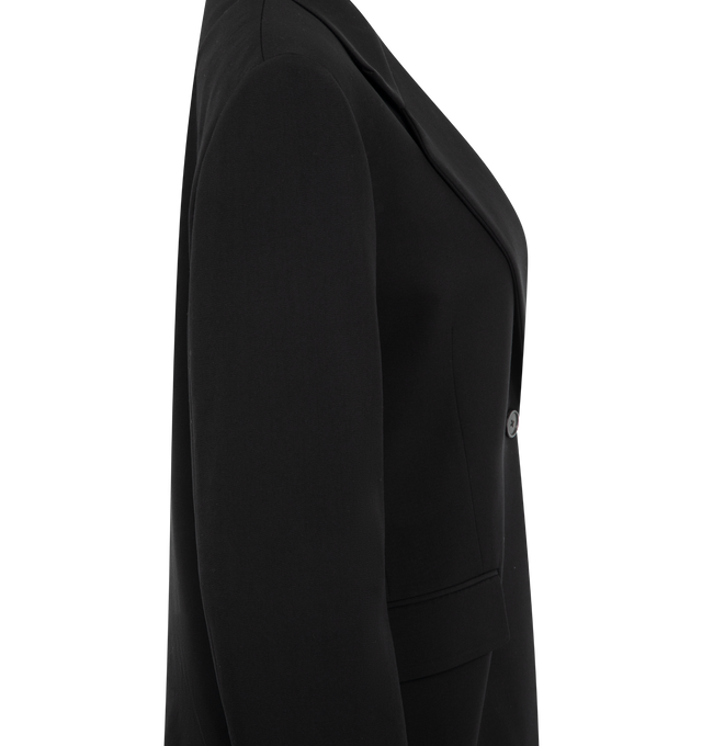 Image 3 of 3 - BLACK - The Row Vermont Jacket has a notch lapel, front flap pockets, an interior chest pocket, and a center back vent. 90% wool, 10% cashmere. Lined. Made in Italy.  