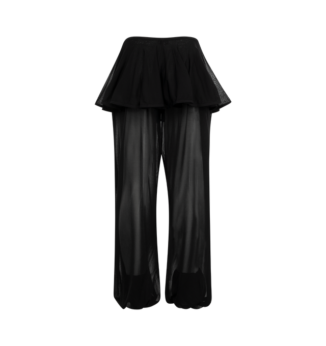 Image 2 of 2 - BLACK - Alaia Crinoline Trousers have an elastic waistband, a layered design, and elastic ankles. 74% viscose, 25% polyamide, 1% elastane. Made in Italy.  