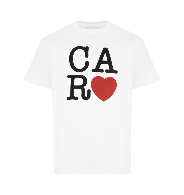 Image 1 of 2 - WHITE - CARHARTT WIP I Hartt T-Shirt featuring a loose fit from midweight cotton canvas, short sleeves, crew neck and graphic print on the front. 100% organic cotton. 