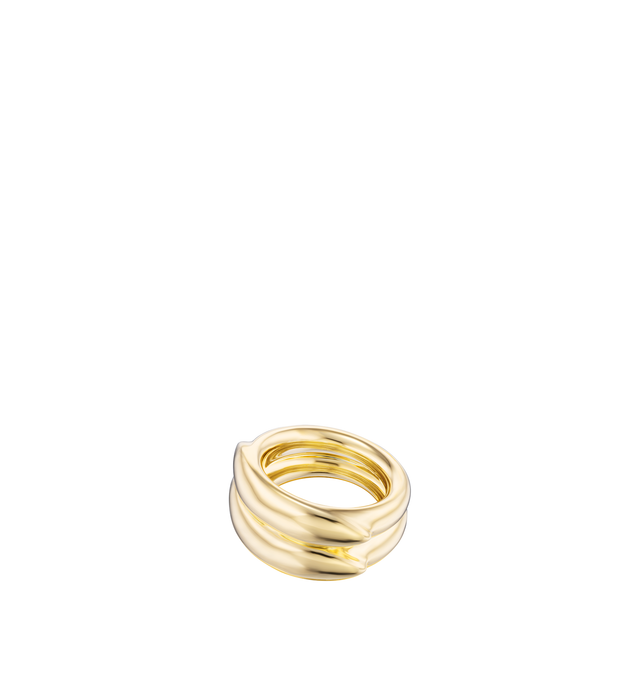 Image 3 of 6 - GOLD - Uniform Object Shard Ring featuring 40 g of solid 18K yellow gold. Handcrafted in New York City. For personal consultation and detailed information about jewelry, please contact our dedicated stylist team at personalshopping@hirshleifers.com.This item may be restricted for online purchase to international clients. For assistance purchasing this item please contact our dedicated stylist team at personalshopping@hirshleifers.com. 
