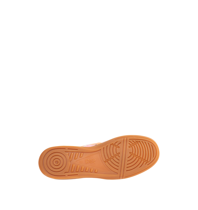 Image 4 of 5 - PINK - ASICS Skyhand OG Sneakers featuring lace up closure, layered upper construction, minimalistic suede leather paneling, suede upper, fabric lining and rubber sole. 