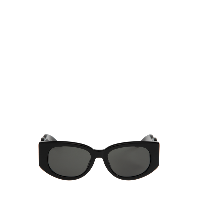 Image 1 of 3 - BLACK - CASABLANCA Wavy Acetate Sunglasses featuring 100% UV protection, branding at sides, wavy temple design and tinted lenses. 100% acetate. 