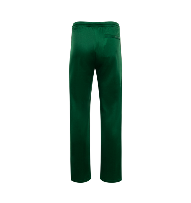 Image 2 of 4 - GREEN - Loewe Trousers crafted in lightweight technical jersey in a relaxed fit and regular length with mid waist and straight leg. Features elasticated waistband with drawstring, zipped welt pockets, zipped rear welt pocket, herringbone side tape and Anagram embroidery placed at the front. Polyester/Cotton. Made in Portugal.  