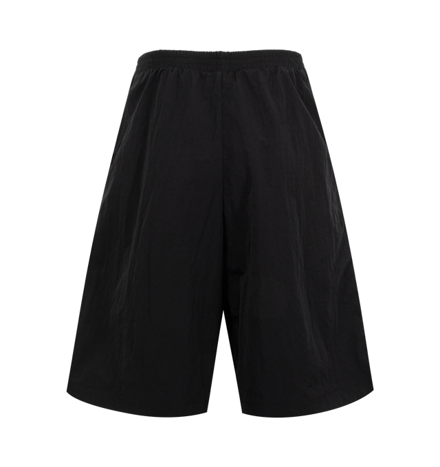 Image 2 of 3 - BLACK - Cecilie Bahnsen Angel Shorts are a pull-on style with an elastic waist, floral appliques, and side pockets. 100% recycled nylon.  