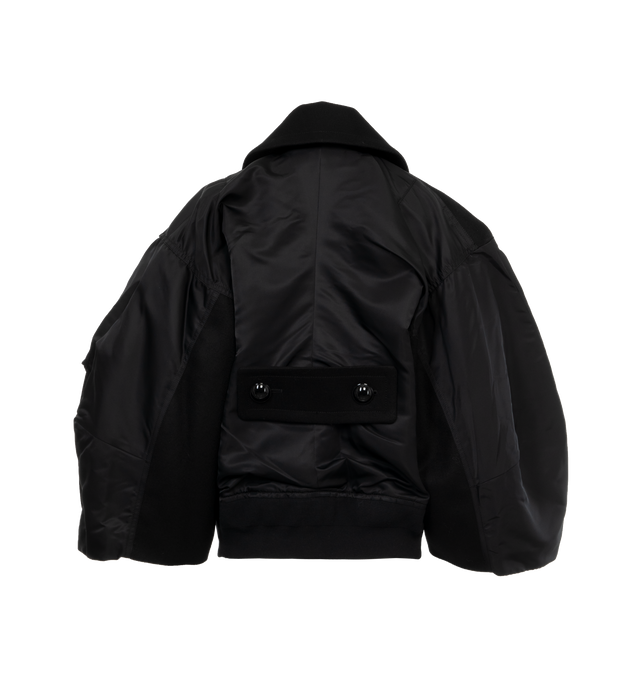 WOOL MELTON X NYLON TWILL JACKET (WOMENS) 