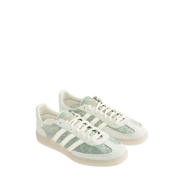 Image 2 of 5 - GREY - ADIDAS Handball Spezial Sneakers featuring regular fit, lace closure, Dyneema textile and leather upper and rubber outsole. 