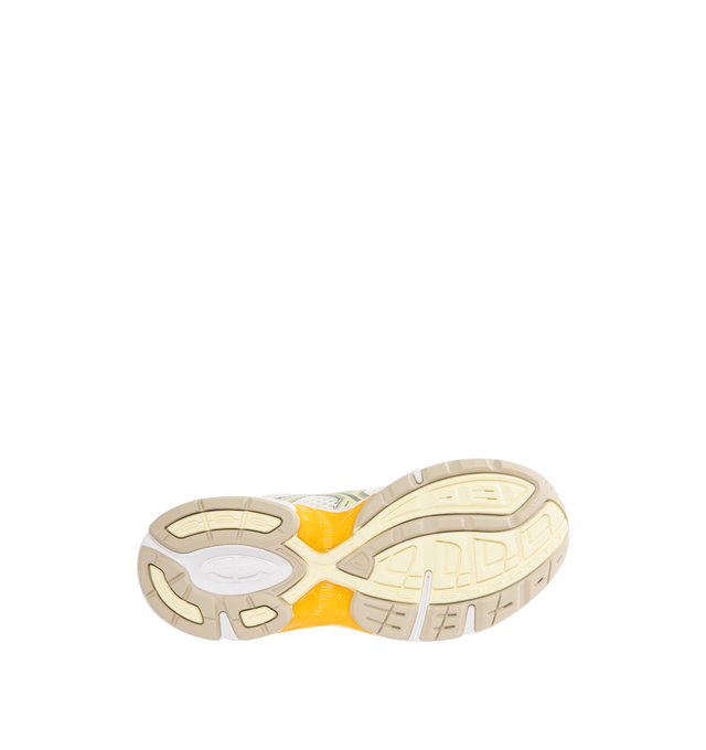 Image 4 of 5 - SILVER - ASICS Gel 1130 Sneaker featuring mesh and leather upper with rubber sole, lace-up front, cushioned textile footbed and lining, GEL technology in the heel and padded low-cut collar. 