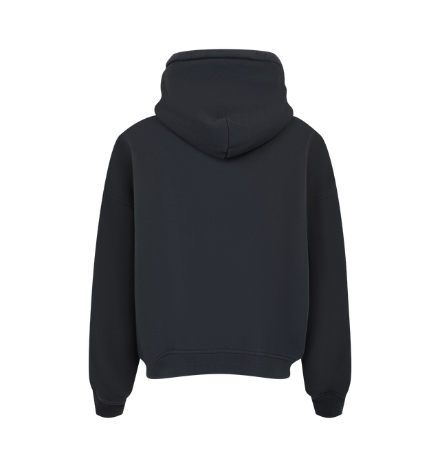 Image 2 of 2 - BLUE - Rhude Mens Zip-Up Hoodie is crafted from heavyweight cotton. Features a full zip-front closure with custom Rhude hardware, adjustable hood, front RHUDE  graphics, and ribbed cuffs and hem. Main Material: 100% Cotton. Made in the USA. 