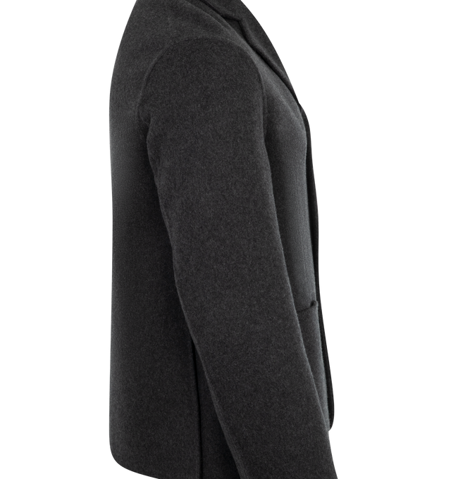 Image 3 of 3 - GREY - The Row Savio Jacket has a notched lapel, a button front closure, and side patch pockets.  