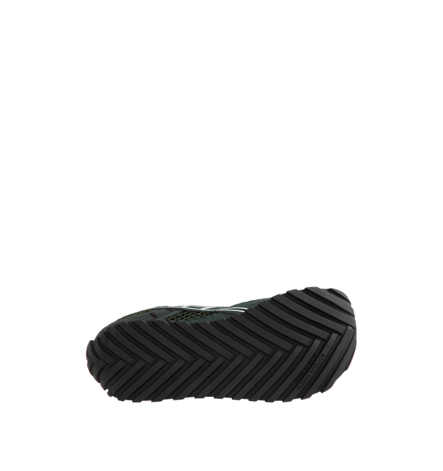 Image 4 of 5 - GREEN - BOTTEGA VENETA Sneakers featuring mechanical textile upper, rubber sole, lace-up front, padded collar and tongue with Bottega Venneta logo detail at tongue. Made in Italy. 