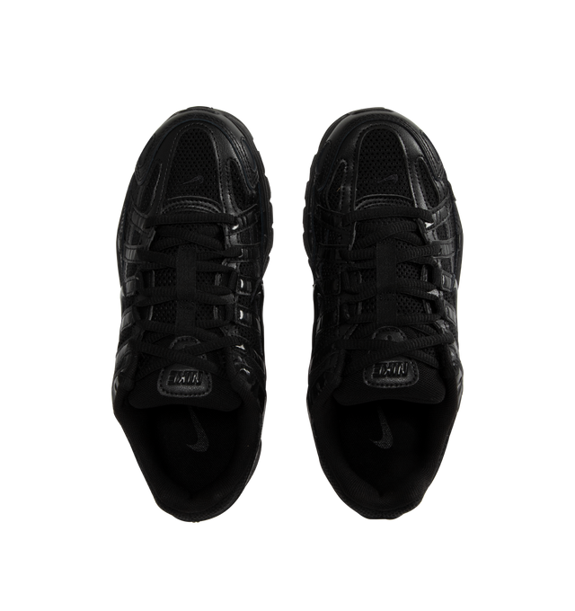 Image 5 of 5 - BLACK - Nike P-6000 Premium Sneakers feature a throwback style with mesh overlays, cushioned insoles, and rubber outsoles. 