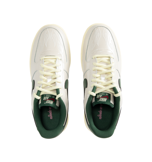 Image 5 of 5 - WHITE - NIKE Air Force 1 '07 LV8 Sneaker featuring classic silhouette with genuine and synthetic leather upper with perforated toe box, Nike Air unit, rubber outsole with classic pivot circles and padded collar. 