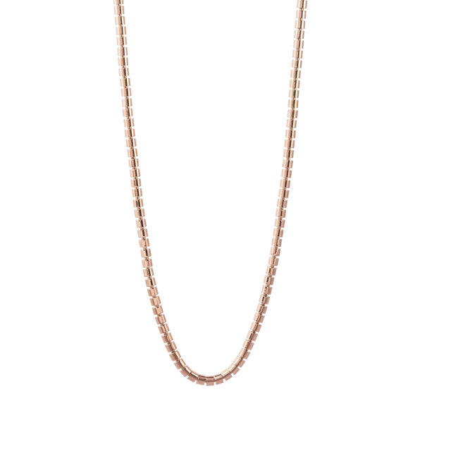 Image 1 of 3 - PINK - SIDNEY GARBER Ophelia: 18K RG Skinny Ophelia NK, 36IN. A notched, linked Gold  necklace that curves against the body. Length: 36 inches 18k Rose Gold.  