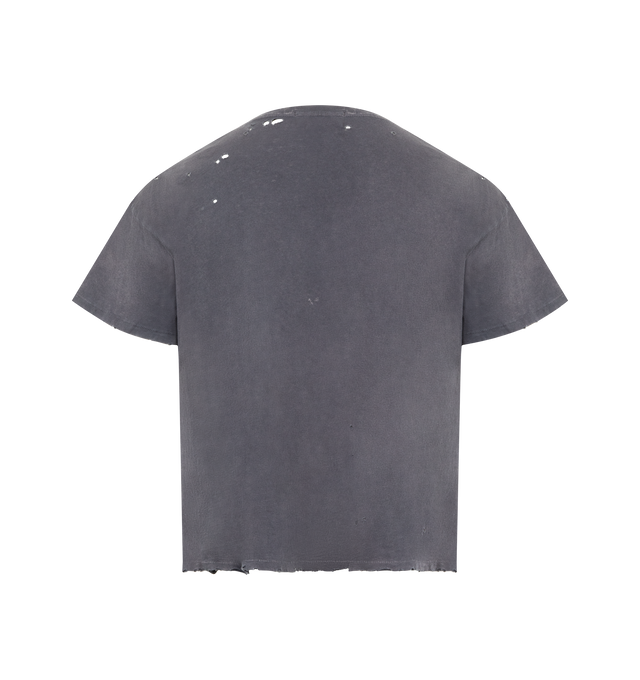 Image 2 of 2 - GREY - ENFANTS RICHES DEPRIMES Nietzsche T-shirt featuring lightweight vintage-texture cotton jersey, boxy silhouette, rib-knit neckline, single-stitch hems and graphic on front. Made in the USA. 