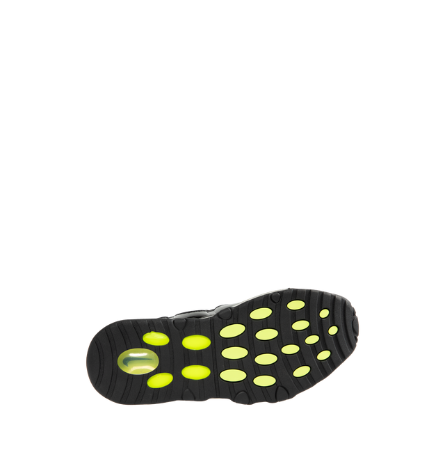 Image 4 of 5 - BLACK - NIKE Air Max Uptempo '95 Sneaker featuring a Max Air unit with lightweight cushioning and impact absorption, gilly lacing, a Phylon foam midsole, leather and synthetic upper, rubber outsole and pull tabs. 