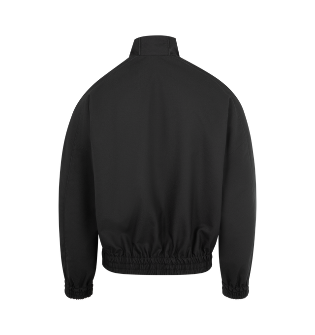 Image 2 of 3 - BLACK - WILLY CHAVARRIA Ruff Ryder Jacket featuring a nylon taffeta piped throughout, full lining, script inspired logo, stand collar, zip closure, zip pockets and elasticated trims. 100% nylon. Made in the USA. 