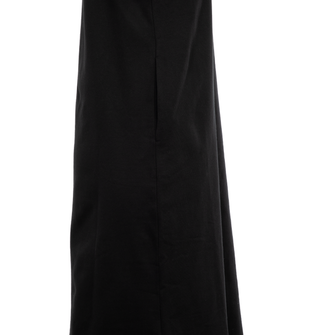 Image 3 of 3 - BLACK - FEAR OF GOD ESSENTIALS Tanktop Dress featuring round neck, relaxed fit, dropped armholes, hits below the knee in length, rubberized Essentials Fear of God black bar on the center front and at the back collar. 100% cotton.  