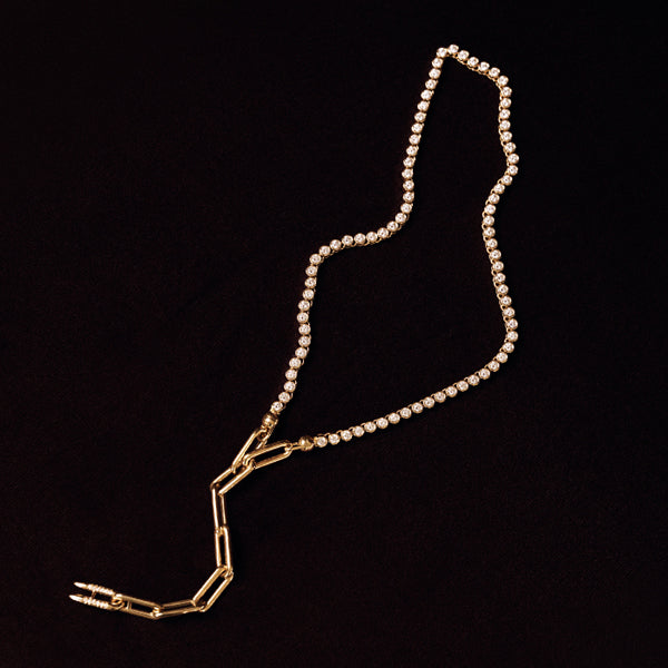 Uniform Object gold chain diamond necklace 