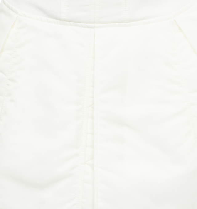 Image 4 of 4 - WHITE - SACAI Nylon Twill Shorts featuring waistband, side slit pockets, back zipper and wide legs. 100% nylon. 