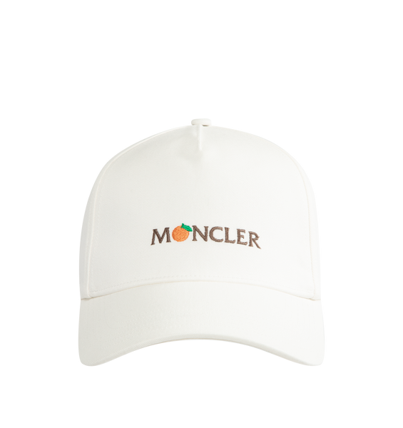 MONCLER ホワイトキャップ ストライプ付き MONCLER ホワイトキャップ ストライプ付き MONCLER ホワイトキャップ