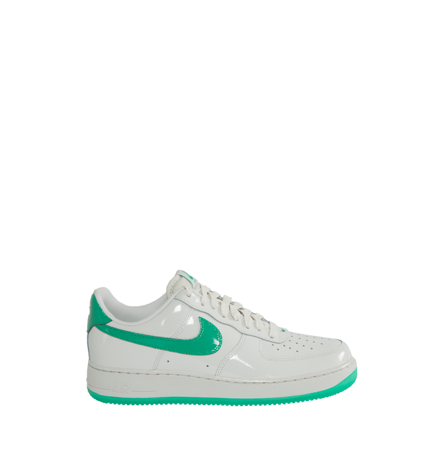 WHITE - NIKE Air Force 1 '07 Premium featuring lace-up style, removable insole, cushioning, Nike Air unit in the sole, leather upper, synthetic lining and rubber sole.