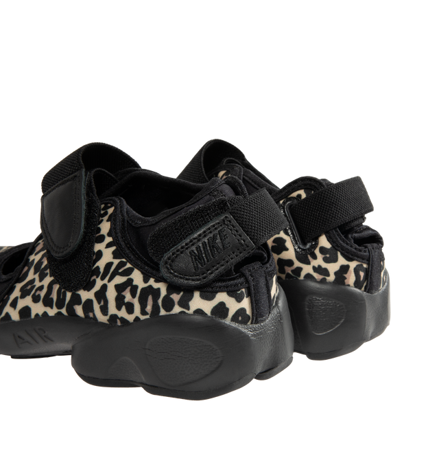 Image 3 of 5 - BLACK - NIKE Air Rift Sneaker featuring textile upper, hook-and-loop straps, Nike Air unit in the heel, foam midsole and rubber detailing on the outsole. 