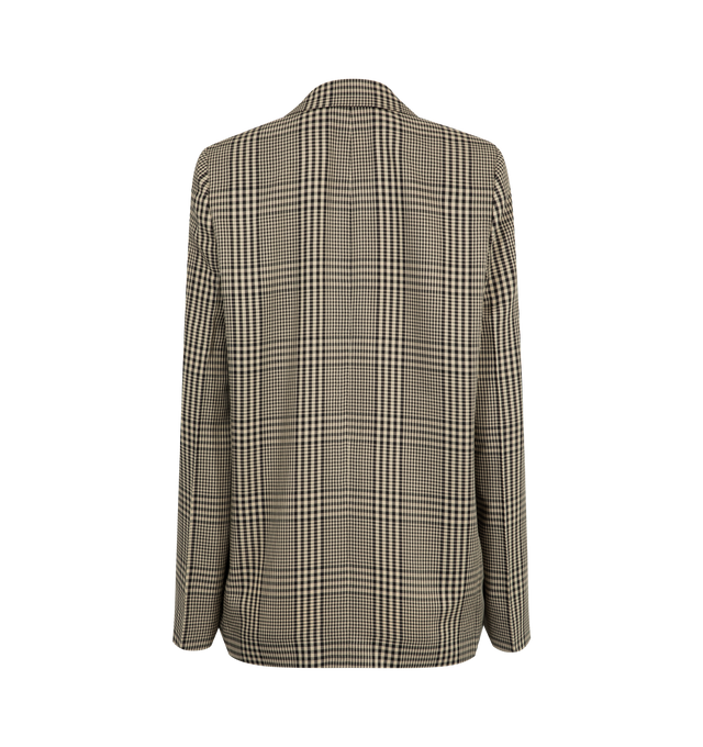 Image 2 of 2 - BROWN - ACNE STUDIOS Single Breasted Jacket featuring below hip length, single button closure, front and internal pocket and back vent. 52% viscose, 48% wool. Lining: 100% viscose. 