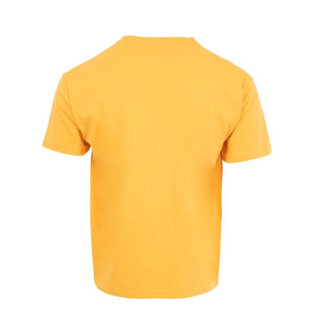 Image 2 of 3 - YELLOW - BODE Game Point Pocket Tee featuring chest pocket with patch graphic, crew neck and short sleeves. 100% cotton.  