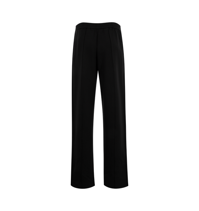 Image 2 of 3 - BLACK - Moncler Elastic Waist Sweat Bottoms have an elastic wasitband, knit bands along the legs, and side pockets. 100% virgin wool. 